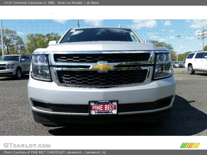 Silver Ice Metallic / Jet Black 2016 Chevrolet Suburban LS 4WD