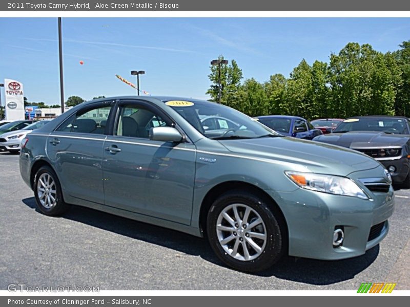 Aloe Green Metallic / Bisque 2011 Toyota Camry Hybrid
