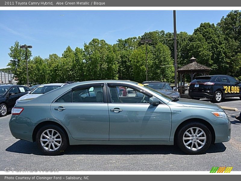 Aloe Green Metallic / Bisque 2011 Toyota Camry Hybrid