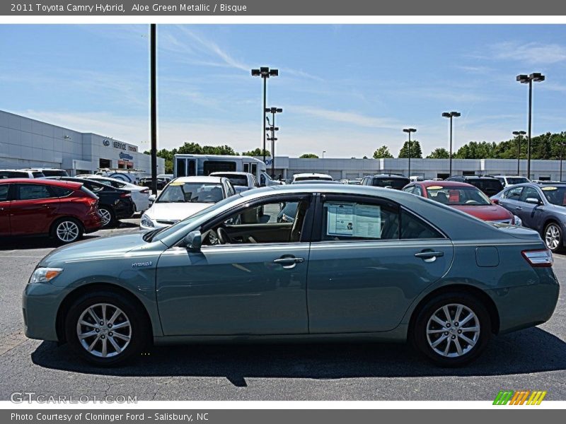 Aloe Green Metallic / Bisque 2011 Toyota Camry Hybrid