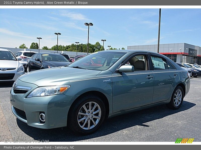 Aloe Green Metallic / Bisque 2011 Toyota Camry Hybrid