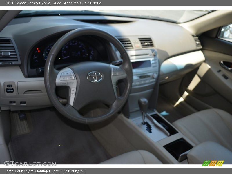 Aloe Green Metallic / Bisque 2011 Toyota Camry Hybrid