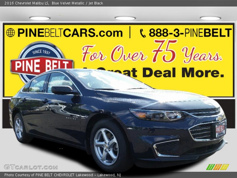 Blue Velvet Metallic / Jet Black 2016 Chevrolet Malibu LS