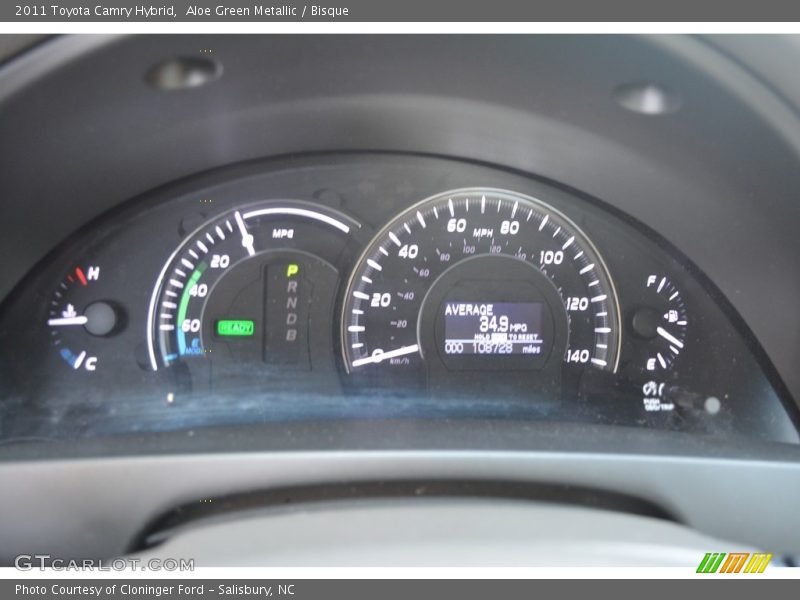 Aloe Green Metallic / Bisque 2011 Toyota Camry Hybrid