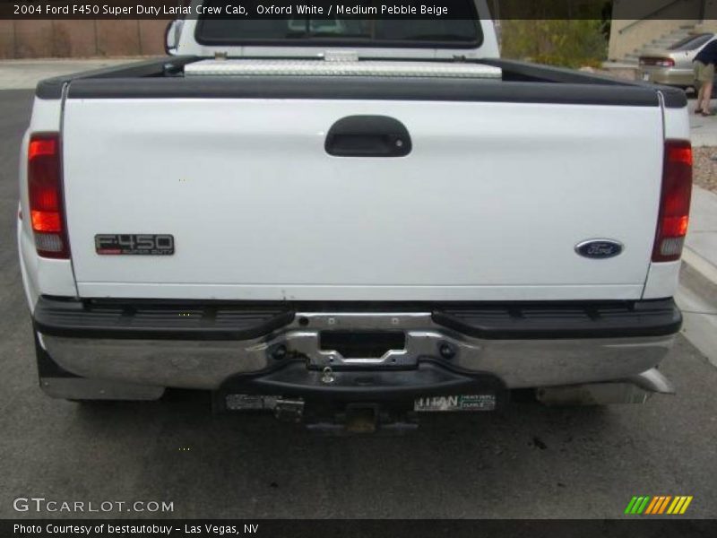 Oxford White / Medium Pebble Beige 2004 Ford F450 Super Duty Lariat Crew Cab