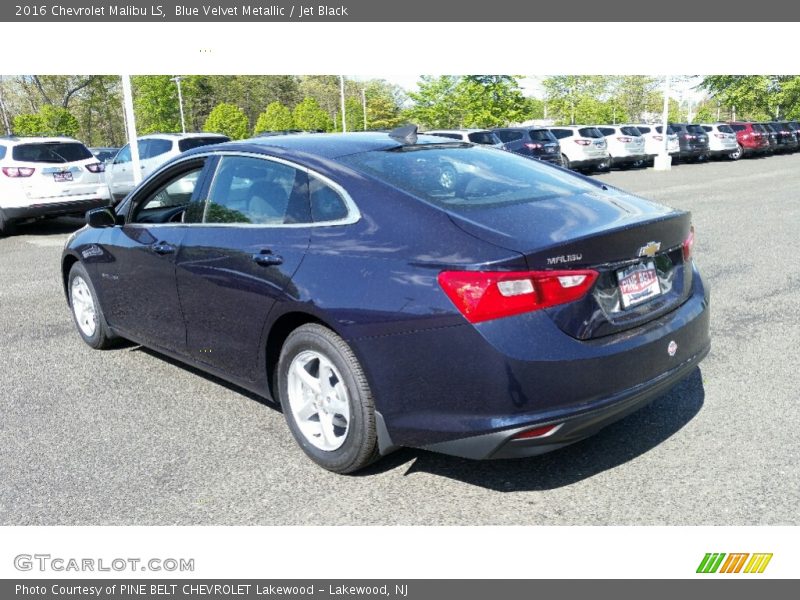Blue Velvet Metallic / Jet Black 2016 Chevrolet Malibu LS