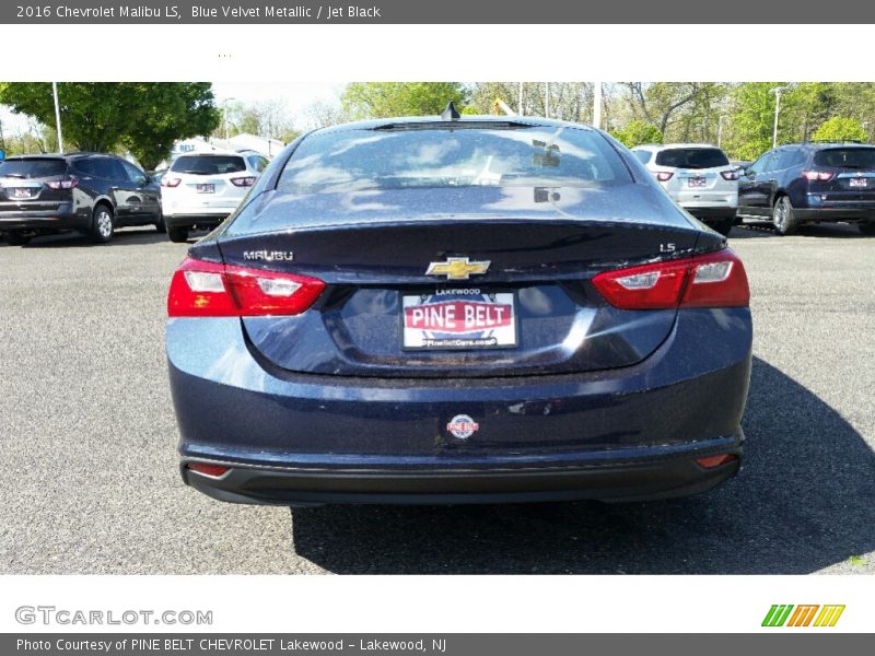 Blue Velvet Metallic / Jet Black 2016 Chevrolet Malibu LS