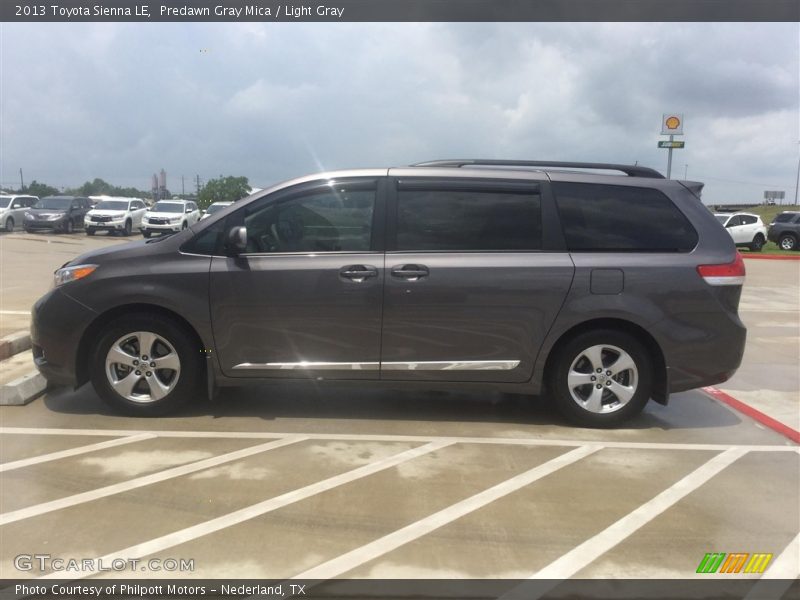 Predawn Gray Mica / Light Gray 2013 Toyota Sienna LE
