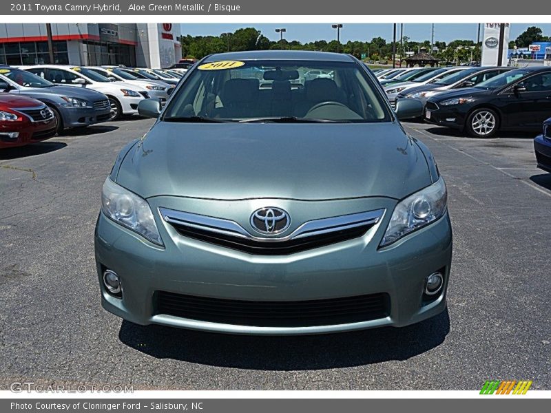 Aloe Green Metallic / Bisque 2011 Toyota Camry Hybrid