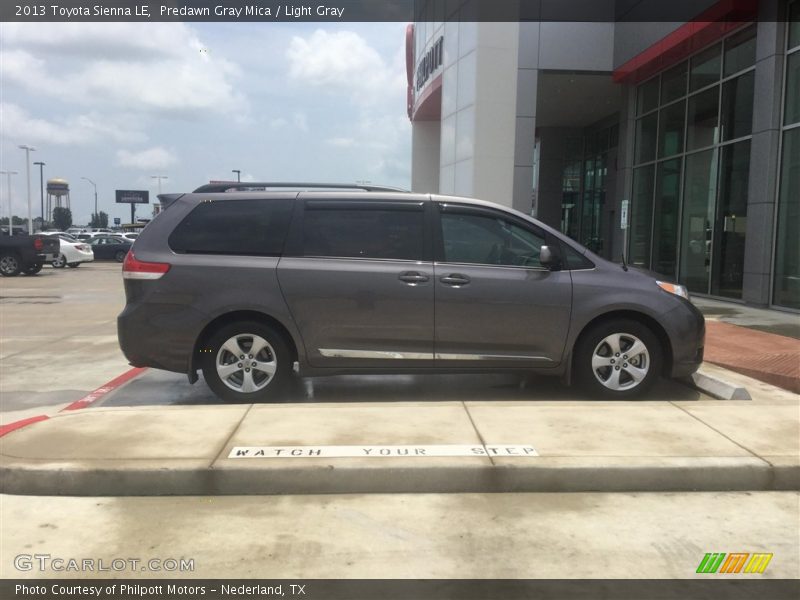 Predawn Gray Mica / Light Gray 2013 Toyota Sienna LE