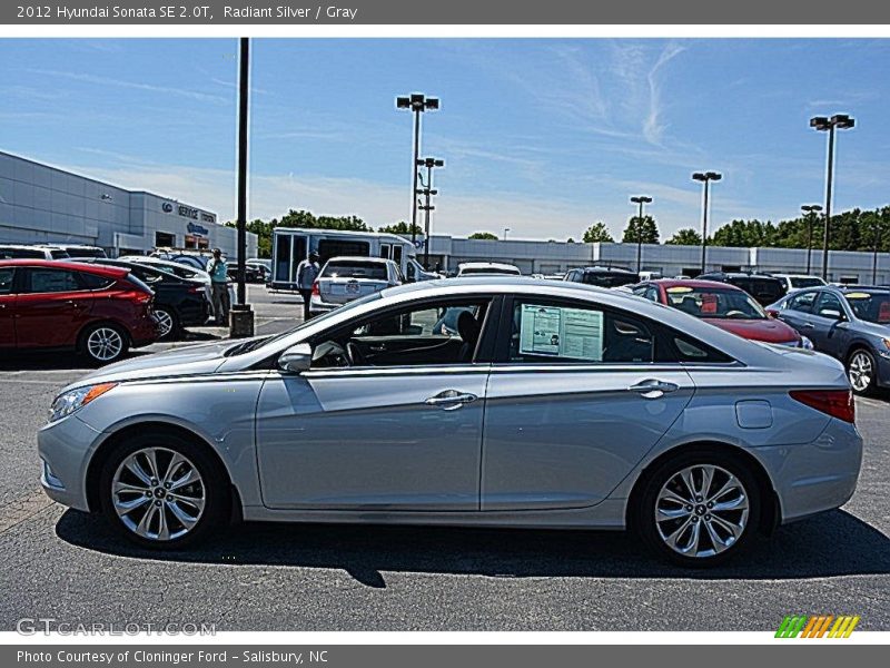 Radiant Silver / Gray 2012 Hyundai Sonata SE 2.0T