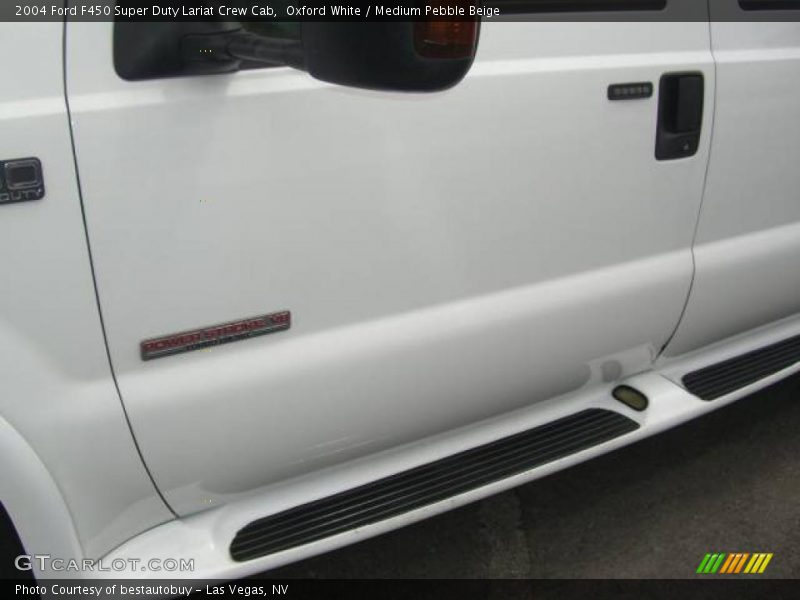 Oxford White / Medium Pebble Beige 2004 Ford F450 Super Duty Lariat Crew Cab