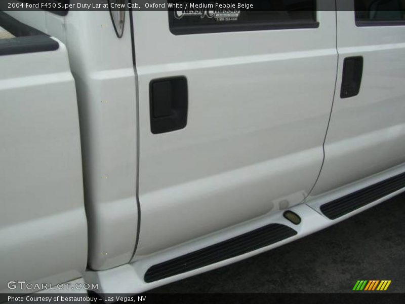 Oxford White / Medium Pebble Beige 2004 Ford F450 Super Duty Lariat Crew Cab