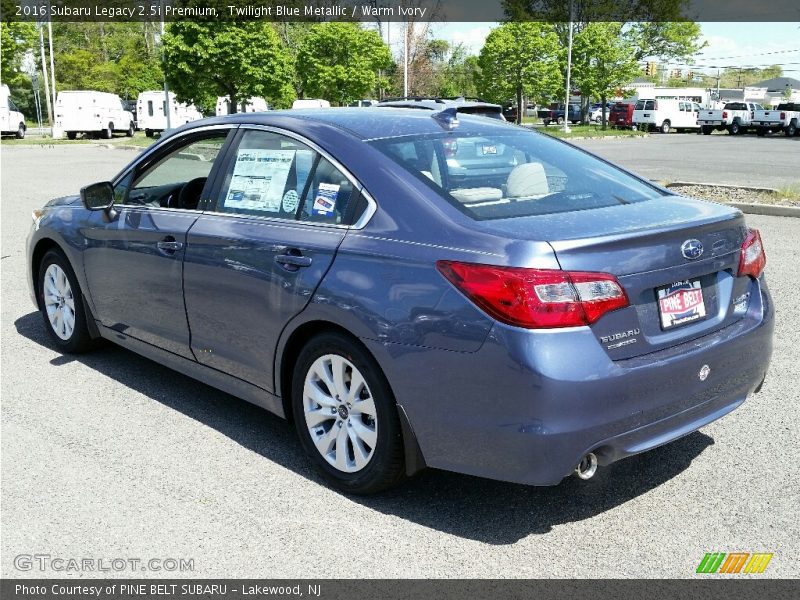Twilight Blue Metallic / Warm Ivory 2016 Subaru Legacy 2.5i Premium