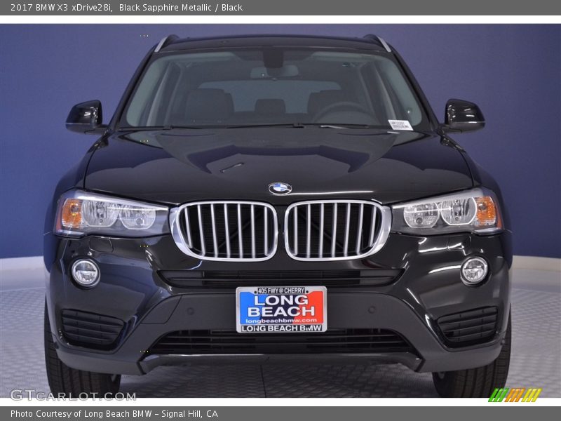 Black Sapphire Metallic / Black 2017 BMW X3 xDrive28i