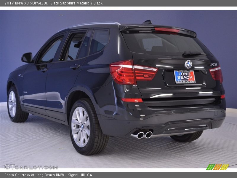 Black Sapphire Metallic / Black 2017 BMW X3 xDrive28i