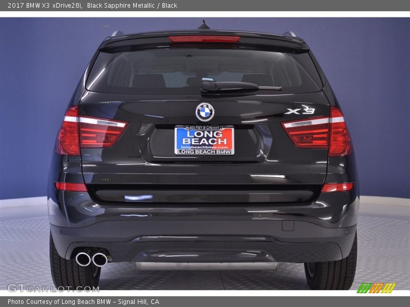 Black Sapphire Metallic / Black 2017 BMW X3 xDrive28i