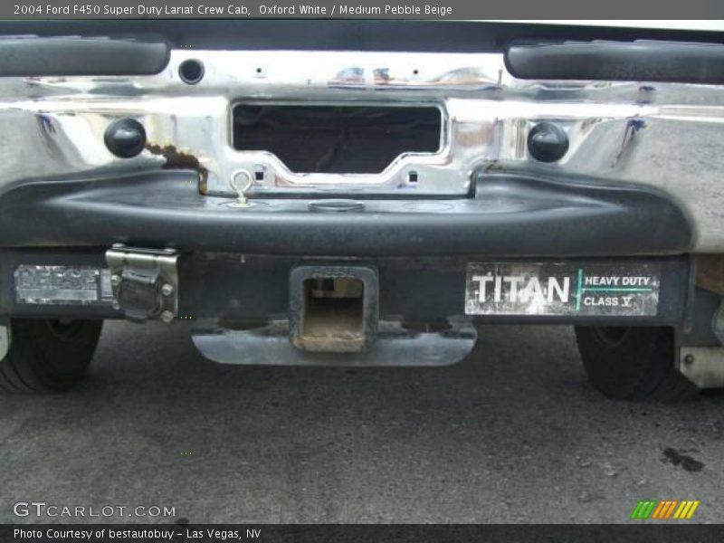 Oxford White / Medium Pebble Beige 2004 Ford F450 Super Duty Lariat Crew Cab
