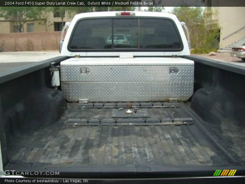 Oxford White / Medium Pebble Beige 2004 Ford F450 Super Duty Lariat Crew Cab