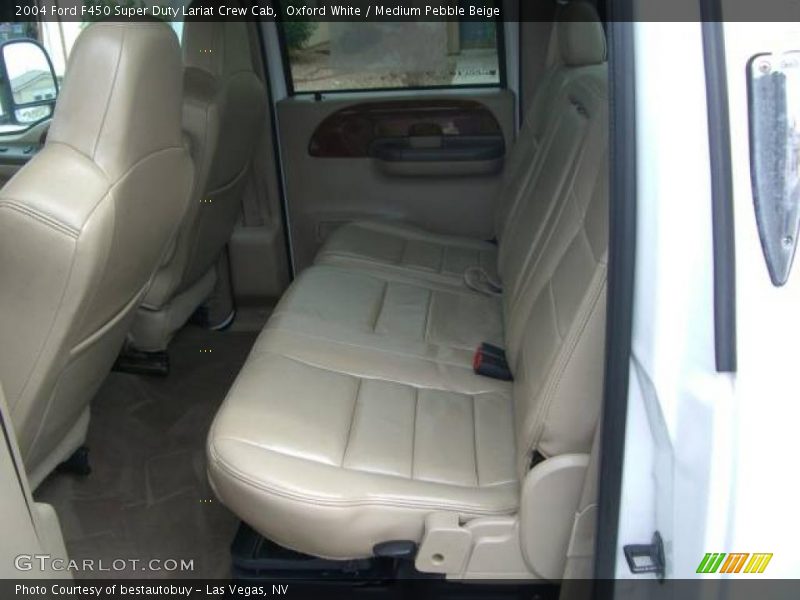 Oxford White / Medium Pebble Beige 2004 Ford F450 Super Duty Lariat Crew Cab