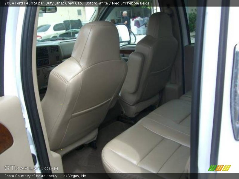 Oxford White / Medium Pebble Beige 2004 Ford F450 Super Duty Lariat Crew Cab