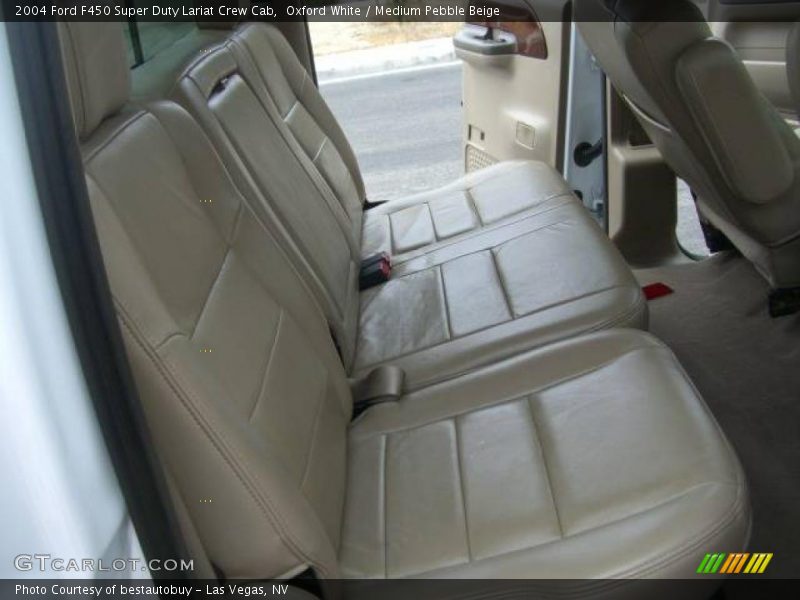 Oxford White / Medium Pebble Beige 2004 Ford F450 Super Duty Lariat Crew Cab