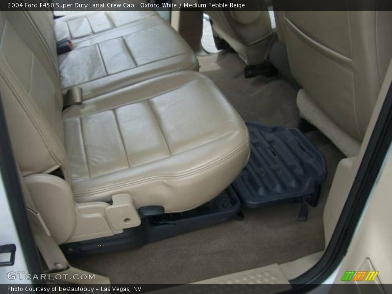 Oxford White / Medium Pebble Beige 2004 Ford F450 Super Duty Lariat Crew Cab