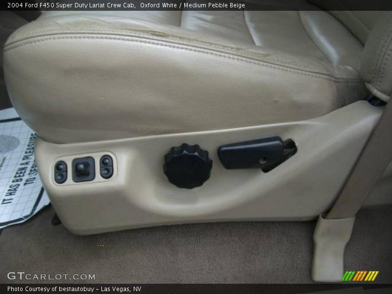 Oxford White / Medium Pebble Beige 2004 Ford F450 Super Duty Lariat Crew Cab