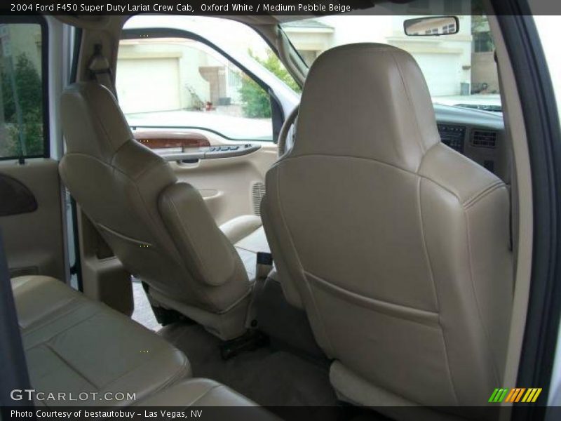 Oxford White / Medium Pebble Beige 2004 Ford F450 Super Duty Lariat Crew Cab