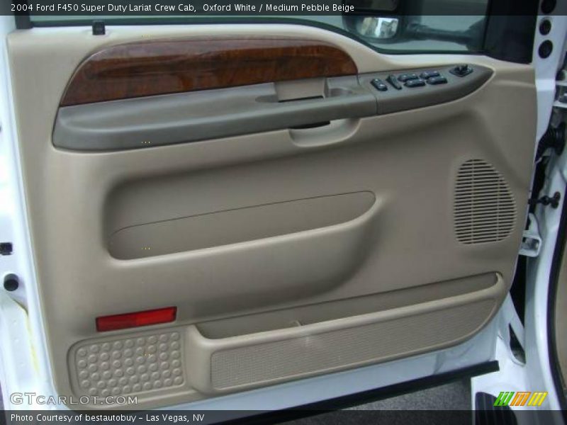 Oxford White / Medium Pebble Beige 2004 Ford F450 Super Duty Lariat Crew Cab