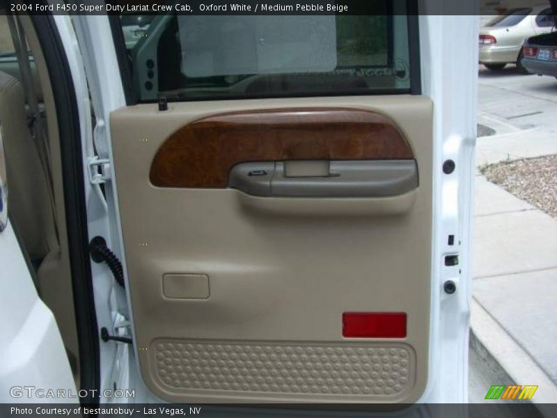 Oxford White / Medium Pebble Beige 2004 Ford F450 Super Duty Lariat Crew Cab