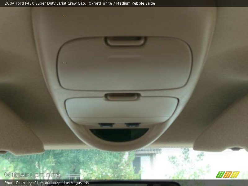 Oxford White / Medium Pebble Beige 2004 Ford F450 Super Duty Lariat Crew Cab