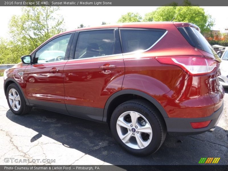 Sunset Metallic / Medium Light Stone 2016 Ford Escape SE 4WD