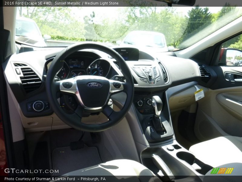 Sunset Metallic / Medium Light Stone 2016 Ford Escape SE 4WD