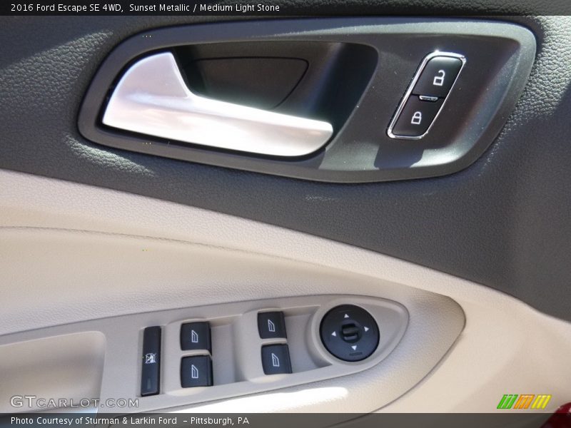 Sunset Metallic / Medium Light Stone 2016 Ford Escape SE 4WD