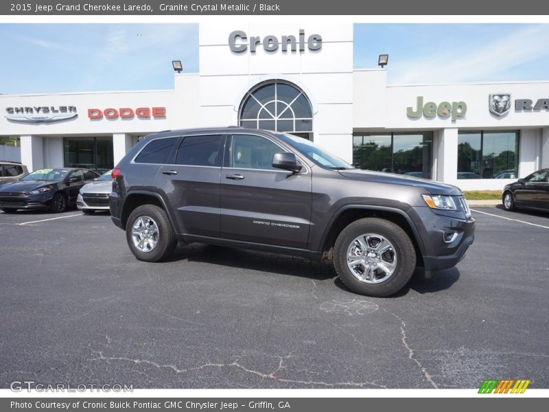 Granite Crystal Metallic / Black 2015 Jeep Grand Cherokee Laredo