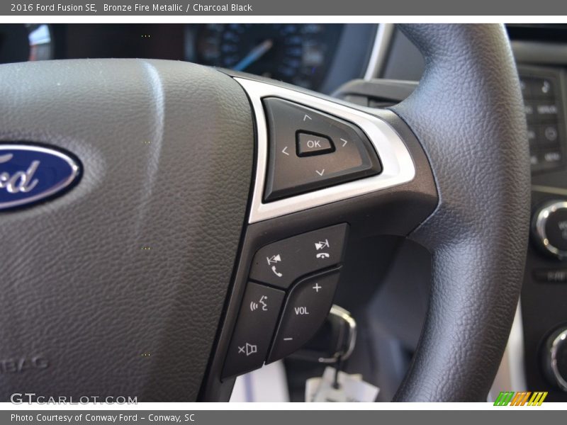 Bronze Fire Metallic / Charcoal Black 2016 Ford Fusion SE