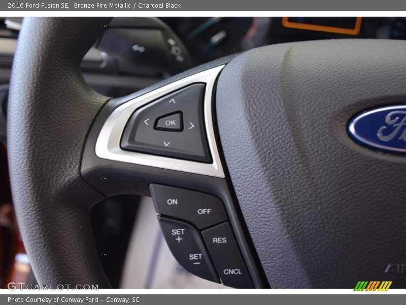 Bronze Fire Metallic / Charcoal Black 2016 Ford Fusion SE