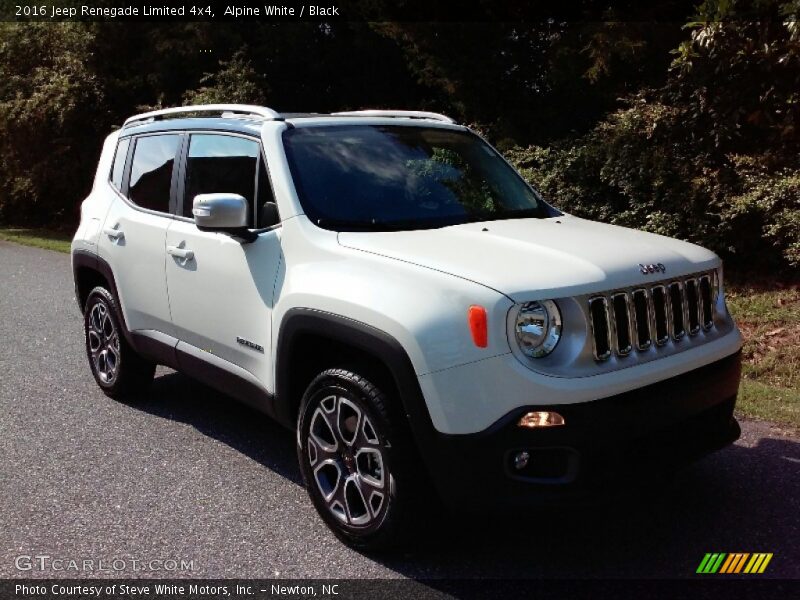 Alpine White / Black 2016 Jeep Renegade Limited 4x4