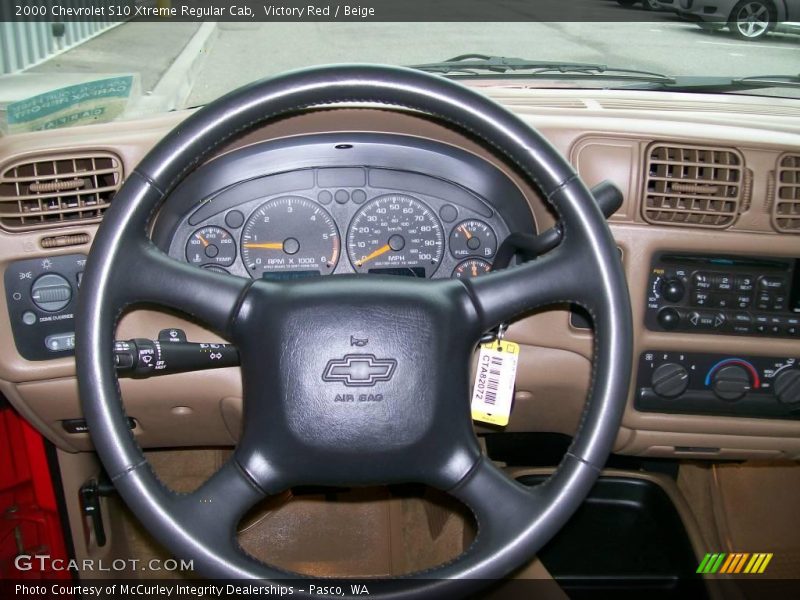 Victory Red / Beige 2000 Chevrolet S10 Xtreme Regular Cab