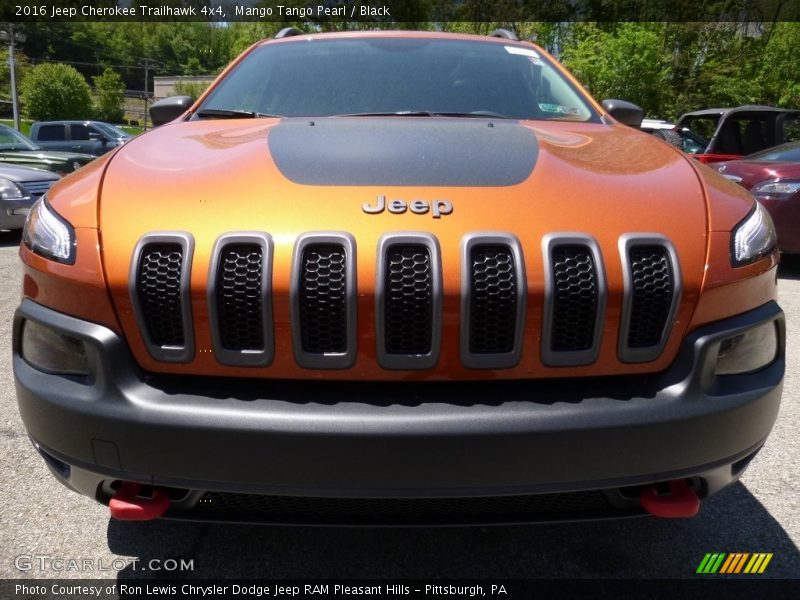 Mango Tango Pearl / Black 2016 Jeep Cherokee Trailhawk 4x4