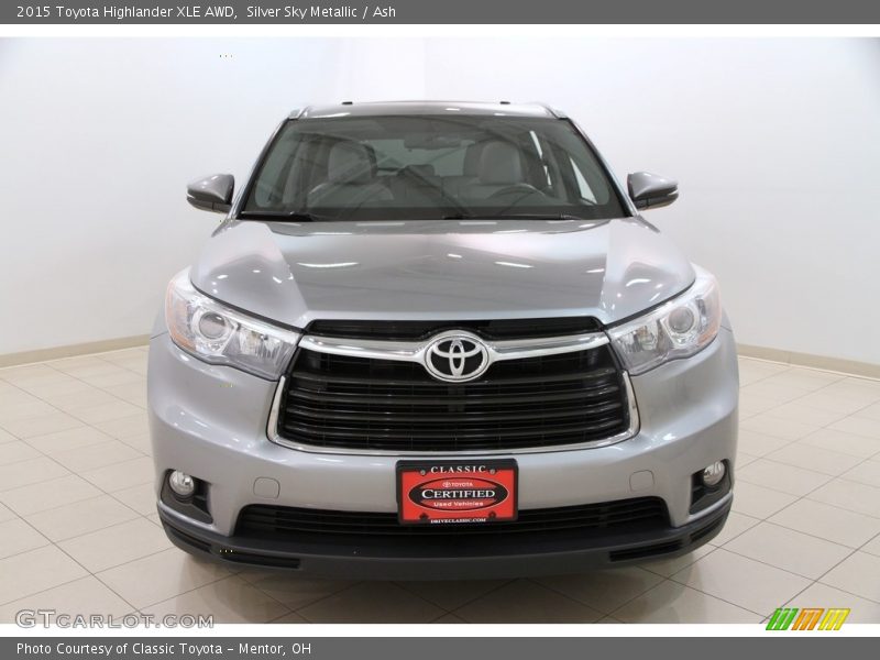 Silver Sky Metallic / Ash 2015 Toyota Highlander XLE AWD