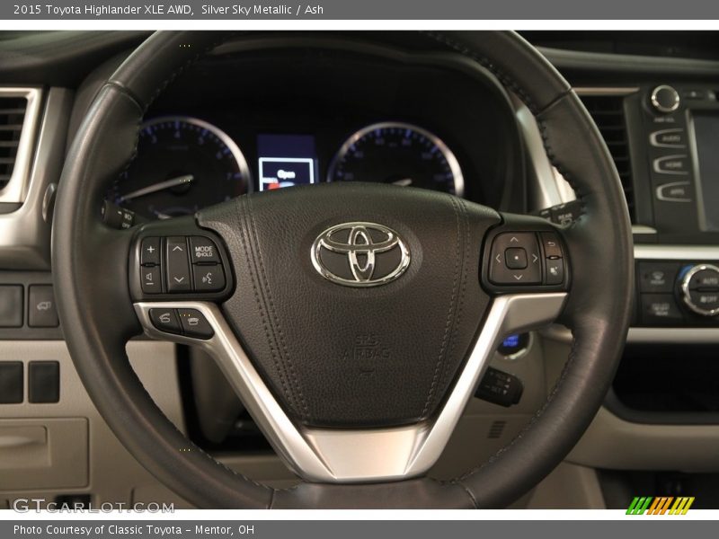 Silver Sky Metallic / Ash 2015 Toyota Highlander XLE AWD