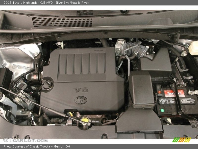 Silver Sky Metallic / Ash 2015 Toyota Highlander XLE AWD