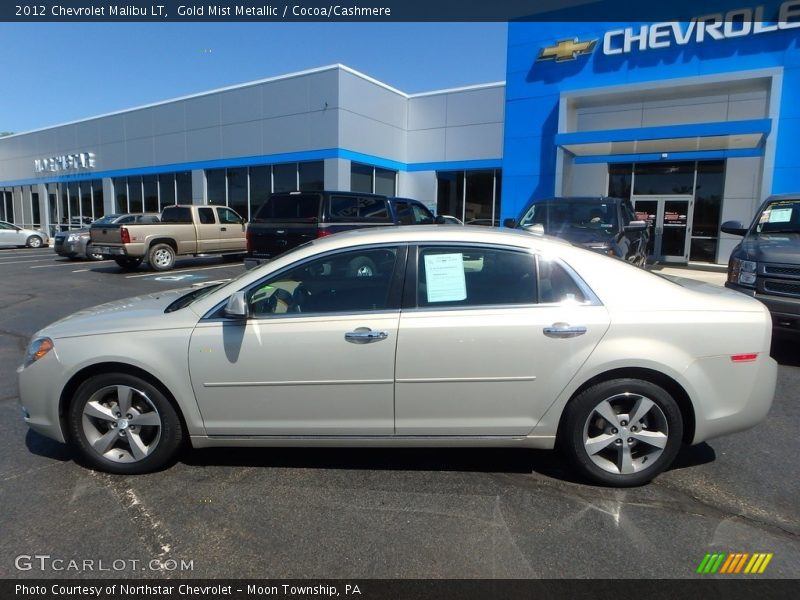 Gold Mist Metallic / Cocoa/Cashmere 2012 Chevrolet Malibu LT