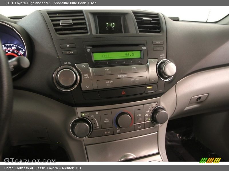 Shoreline Blue Pearl / Ash 2011 Toyota Highlander V6