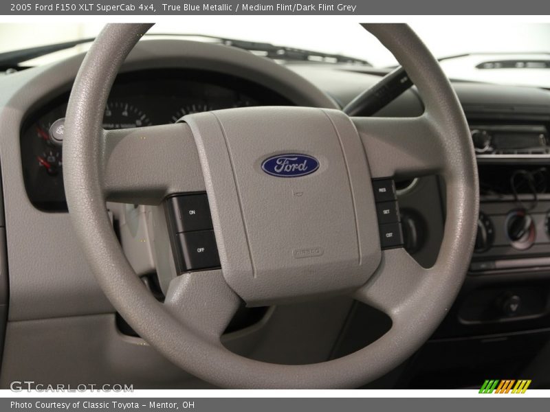 True Blue Metallic / Medium Flint/Dark Flint Grey 2005 Ford F150 XLT SuperCab 4x4