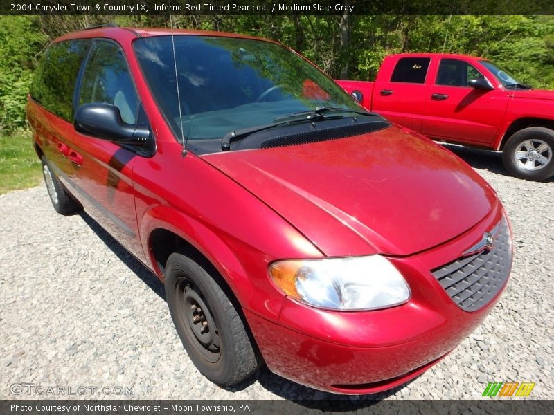 Inferno Red Tinted Pearlcoat / Medium Slate Gray 2004 Chrysler Town & Country LX