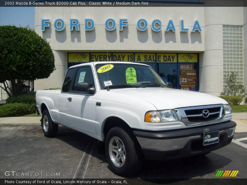 Classic White / Medium Dark Flint 2003 Mazda B-Series Truck B3000 Cab Plus