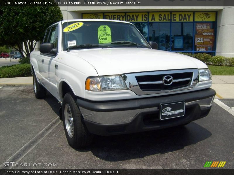 Classic White / Medium Dark Flint 2003 Mazda B-Series Truck B3000 Cab Plus